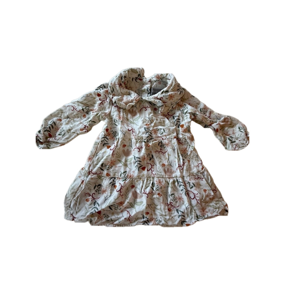 Baby Girl Primark Floral Dress 6-9 Months White